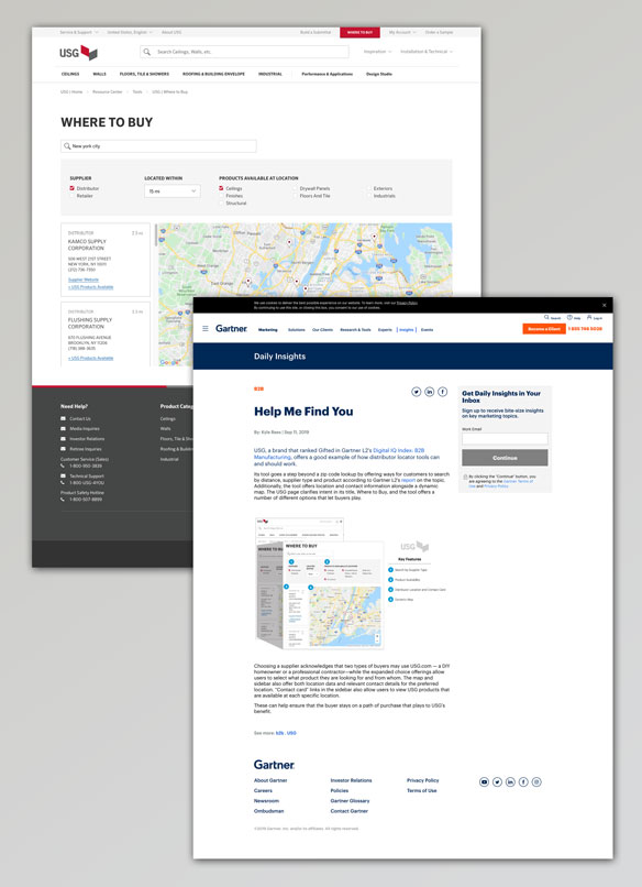 USG Where to Buy Locator